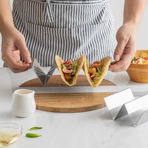 Bandeja de Acero Inoxidable para Tacos, Soporte para Tacos, Pinzas para Tacos, Vajilla para Bodas y Fiestas, Venta al por Mayor para Restaurantes - Product Image 4