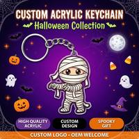Porte-clés en acrylique personnalisés pour Halloween : Citrouille, Fantôme, Chauve-souris, Sorcière – Cadeaux de fête effrayants, cadeaux pour la distribution de bonbons, vente en gros