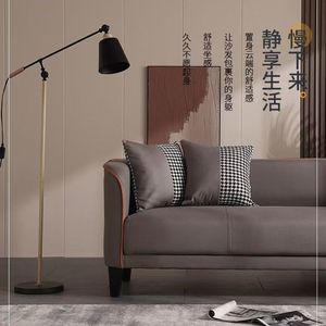 Sofá de tela de estilo nórdico para apartamentos pequeños, diseño minimalista moderno de 2-3 plazas, adecuado para casas de alquiler para solteros - Product Image 1