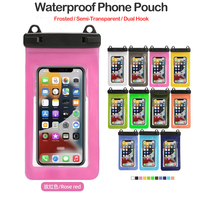 Pochette étanche transparente en PVC pour téléphone, sac étanche givré, accès tactile, avec sangle tour de cou/cuisse pour la natation, la pêche, la plongée, la plage et les loisirs