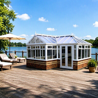 Véranda en aluminium, fabrication directe d'usine, autoportante et murale, pour véranda, terrasse et jardin, durable.