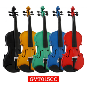 Sinomusik vente en gros pas cher prix fabriqué 4/4 3/4 1/2 1/4 1/8 tenues de violon couleur brillante pour enfants débutants Instrument de musique - Product Image 1