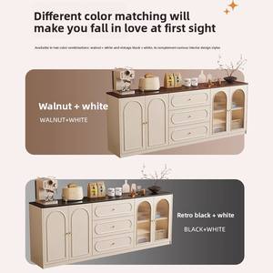 Buffet moderne de luxe nordique tiroirs de <span class=keywords><strong>coffre</strong></span> <span class=keywords><strong>en</strong></span> <span class=keywords><strong>bois</strong></span> massif armoire de Buffet pour salle à manger salon buffet <span class=keywords><strong>en</strong></span> verre cannelé hôtel - Product Image 5