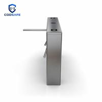 Portillon d'accès à commande manuelle en acier inoxydable brossé finition mate pour écoles, bureaux, usines, bibliothèques et espaces publics sécurisés
