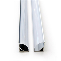 Lampe cachée de ligne d'angle de plafond de profil en aluminium de LED noire avec des accessoires