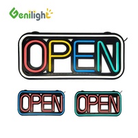 Enseigne LED ouverte Genilight 48x25cm, super lumineuse, multicolore, télécommande, animation personnalisée, publicité pour bars, bâtiments, parcs 10