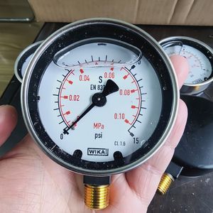 Манометр WIKA EN831-1, двойной цифровой, с обратным манометром, 213.53.063, латунный, 100 мм, для жидкостей - Product Image 4