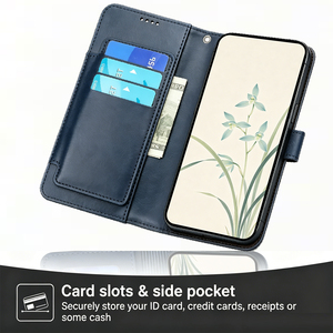 เคสโทรศัพท์แบบแม่เหล็กพร้อมช่องใส่บัตร สำหรับ OPPO Reno3 5 7 15 Reno 9 11 <span class=keywords><strong>13A</strong></span> Reno10 11 Realme 14 15 พร้อมฝาพับและขาตั้ง - Product Image 4