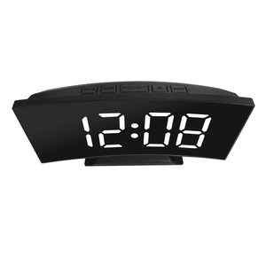 Electronic <b>Clock</b> <b>Large</b> Screen Digital Alarm <b>Clock</b> USB Power Bedroom Table <b>Clock</b> With Mirror Display And Dual Usb Ports - Product Image 2