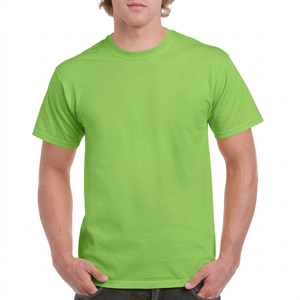 T-shirts décontractés tendance en coton respirant et anti-plis pour hommes, grandes tailles, avec bordure contrastante et design uni pour le quotidien - Product Image 1