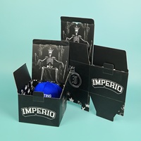 Caja de Cartón Corrugado con Fondo con Cierre y Ranuras Regulares, Caja de Cartón Reciclable Ecológica con Logotipo Personalizado para Empacar Sombreros y Ropa