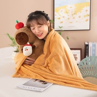Nouveau produit Capybara dessin animé jouets en peluche climatiseur couette poupée Capybara peluche couverture ours cadeaux en gros