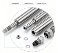 Mini-composants de précision sur mesure en SUS316 pour équipement chirurgical, usinés par tournage CNC et électroérosion à fil, avec manchon à tige fine