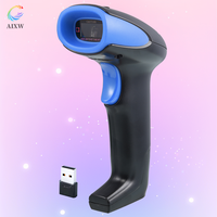 AIXW Escáner de Código de Barras 1D 2D Inalámbrico Portátil, Lector de Mano USB, Inventario CMOS, Almacén de Supermercado