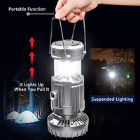 Lanterne de camping LED 3 en 1 avec ventilateur, lanterne pour les urgences, les pannes de courant, la randonnée, le camping portable
