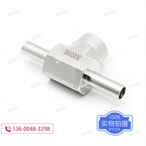อะแดปเตอร์เชื่อมต่อท่อรูปตัวที สแตนเลส 316L เกลียวใน NPT 1/4 สำหรับเกจวัดแรงดันแก๊ส - Product Image 1
