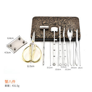 Ensemble d'outils <span class=keywords><strong>de</strong></span> fruits <span class=keywords><strong>de</strong></span> mer Homard Crabe Craquelin Cuillère à fruits <span class=keywords><strong>de</strong></span> mer Fourchette Ciseaux Marteau Picks Ensemble d'outils <span class=keywords><strong>de</strong></span> fruits <span class=keywords><strong>de</strong></span> mer en acier inoxydable avec boîte-cadeau - Product Image 5