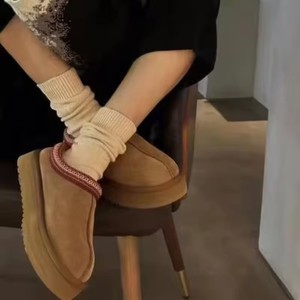 Pantuflas <span class=keywords><strong>de</strong></span> diseñador <span class=keywords><strong>de</strong></span> felpa suave para mujer, <span class=keywords><strong>de</strong></span> corte bajo, con plataforma, <span class=keywords><strong>de</strong></span> ante para nieve, tipo mocasín, cómodas, informales <span class=keywords><strong>de</strong></span> invierno, botines para <span class=keywords><strong>hombre</strong></span> - Product Image 6