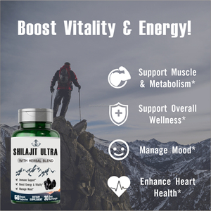 Mezcla OEM de Shilajit, L-arginina, Nicotinamida y Granada para Adultos, Inmunidad, Energía, Vitalidad, Crecimiento Muscular y Cerebral, 60 Cápsulas - Product Image 3