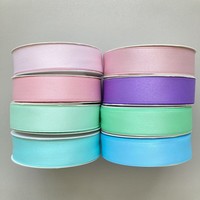 Byron gros coloré Polyester coton ruban Double face tissé bord Satin ruban personnalisé Multi motif pour emballage cadeau