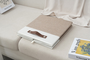 Có thể gập lại Linen hộp lưu trữ với xử lý để lưu trữ quần áo, giày dép, đồ chơi, sách và lưu trữ nhà khác - Product Image 5