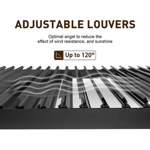 Pergola moderne en aluminium imperméable avec toit rigide à lames orientables pour jardin, cour, patio, <span class=keywords><strong>cuisine</strong></span> extérieure - Product Image 2