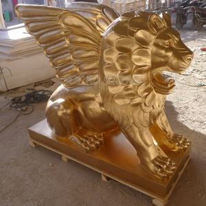 Estatua De León de latón fundido decorativa para jardín exterior grande - Product Image 4