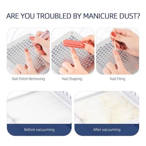 Aspirateur de poussière professionnel intégré pour ongles, collecteur de poussière de bureau pour manucure, ventilateur d'extraction avec filtre pour ongles en gel - Product Image 4