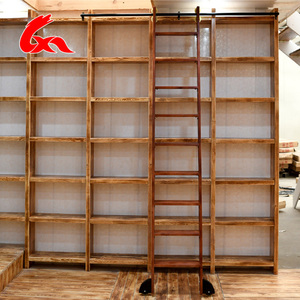 Escalera deslizante recta de madera maciza, hardware, biblioteca, escalera, pista, escalera de roble blanco <span class=keywords><strong>DIY</strong></span> - Product Image 3