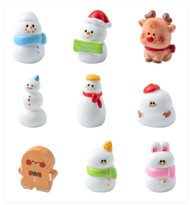 Figuras Navideñas en Miniatura de Resina, Escena de Natividad Navideña en 3D, Casa de Muñecas, Corona, Muñeco de Nieve, Papá Noel, Caja de Regalo, Ciervo, Oso, Calcetines, Árbol - Product Image 1