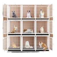 Cage empilable multi-niveaux à compartiments pour petits animaux, élevage en intérieur, élevage de chats, animalerie, élevage de pigeons