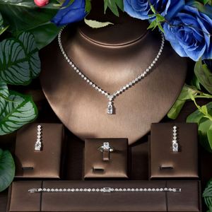 ชุดเครื่องประดับแฟชั่นทุกวันสร้อยคอและต่างหูคริสตัลเซอร์โคเนียทรงลูกบาศก์ฝรั่งเศสตกแต่งงานแต่งงาน S-91ผู้หญิง - Product Image 2