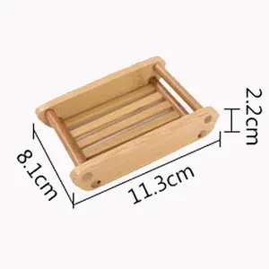 2024 ducha de baño cascada de bambú fregadero de cocina jabonera personalizada soporte de esponja jabonera de madera bandeja de jabón de baño con desagüe