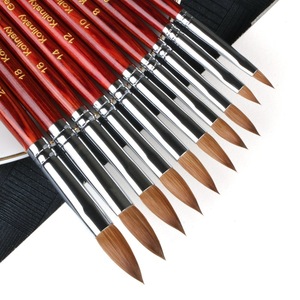 Pincel de Uñas Acrílico Kolinsky 100% de Alta Calidad con Mango de Madera, Pincel de Manicura de Varios Tamaños para Arte de Uñas Acrílicas, Herramienta de Belleza - Product Image 1
