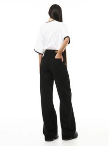 Women Boot Cut Jeans <b>Light</b> Black Mid Rise Casual Denim <b>Trousers</b> Faded Wash - Product Image 2