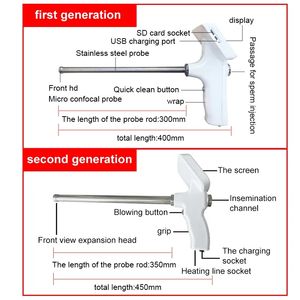 Tragbares Veterinärinstrument für Rinder: Künstliche Besamungspistole für Kühe mit Bullen-Kamera-Video zur Visuellen Besamung von Rindern - Product Image 3