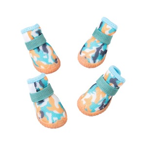 Zapatos Clásicos Transpirables de <span class=keywords><strong>Verano</strong></span> para Perros con Diseño Estampado - Protectores de Patas Antideslizantes para Razas Pequeñas (Teddy, Bichón y Pomerania) - Product Image 1