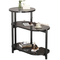 Table basse haut de gamme avec étagère de rangement à double niveau, table d'appoint pour canapé, pour la location de maison, nouveau design simple, salon