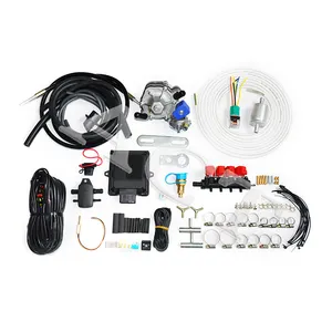 Kit de conversão de gás GLP de gasolina para gás, conjunto completo de mangueiras de filtro do trilho do injetor do redutor LPG MP 48 ECU ACT 09