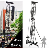 Support de levage vertical pour enceintes Line Array électriques, type tour de levage en treillis pliable pour systèmes d'enceintes en ligne