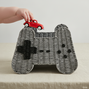 Panier <span class=keywords><strong>de</strong></span> Rangement Chic Fait Main Moderne en Corde <span class=keywords><strong>de</strong></span> Papier Tressée, Design Manette <span class=keywords><strong>de</strong></span> Jeu, pour la Maison - Product Image 6