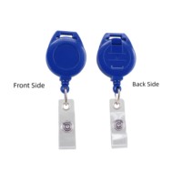 Porte-badge rétractable Bestom transparent ou multicolore avec cordon en nylon, accessoires pour porte-badge d'identification, coque en ABS, sangle en PVC