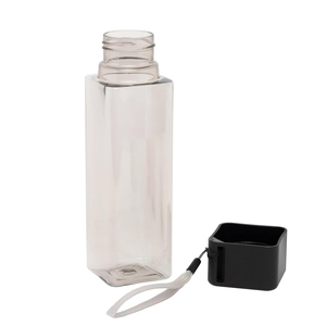 Juice Bottle BPA Free Empty 8oz 350ml 500ml Square Shape <b>Plastic</b> PET for Cold Press Juice with Screen Printing Custom <b>Cap</b> Colors - Product Image 2