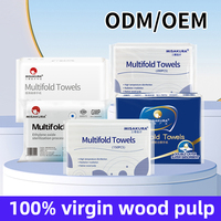 Serviette en papier jetable OEM ODM en pâte de bois vierge, très absorbante, pour usage médical