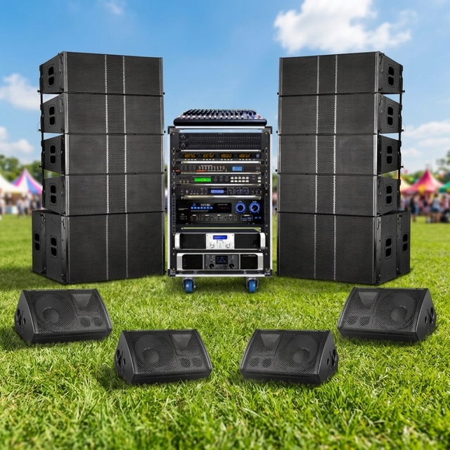 High Quality Dual 6.5 Inch Line Array Speaker Complete Professional Sound System Outdoor Sound System