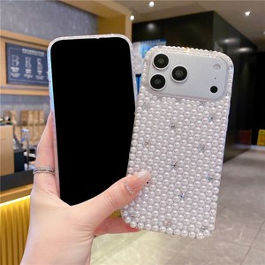 Senyork luxury design bling diamond pearl girls mobile phone case for iPhone 11 12 13 14 15 16 17Air scratch protect <b>cover</b> - Product Image 5