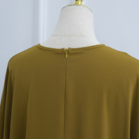 Jalabiya asymétrique élégante et tendance, haut à manches longues de style moyen-oriental, collection de mode modeste haut de gamme de Dubaï