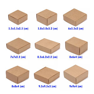 Multi-Size Kraftpapier Bruin Karton Handgemaakte Zeepkist Wit Ambachtelijke Papier Geschenkdoos Zwarte Verpakking Sieraden Doos - Product Image 6