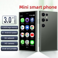 Elegante Mini Teléfono Móvil S23 Pro Mini 2GB+16GB 3.0 Pulgadas Android 9.0 Doble SIM Quad Core 3G Compatible con Todas las Redes Desbloqueado