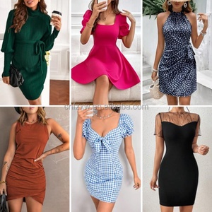 Vestido Elegante de Encaje con Volantes y Mangas Abullonadas para Mujer, Alta Calidad, Venta al Por Mayor, Marca Llly - Product Image 1